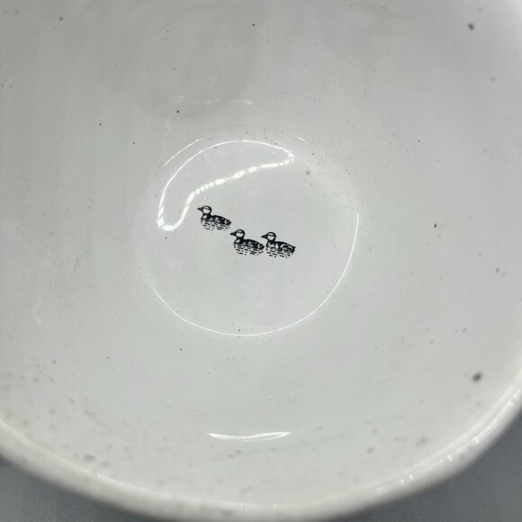 Glass chip & dip bowl with ducks - Picture 4 of 5